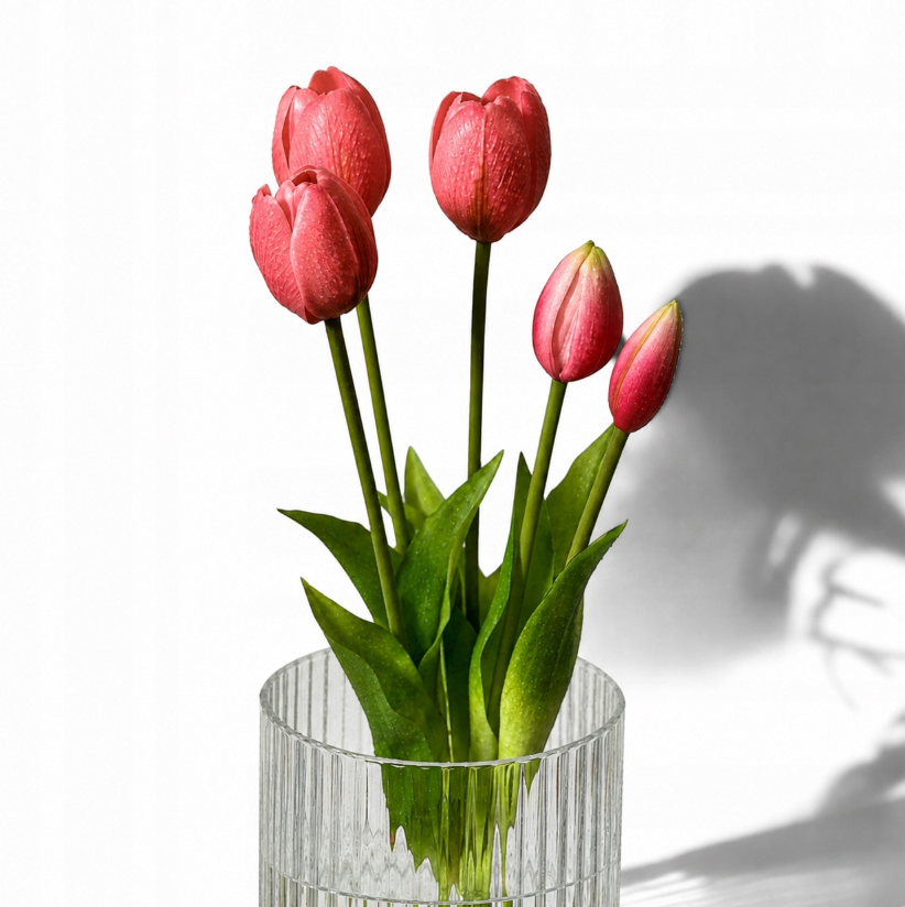 Tulipany silikonowe 5 szt. – jak żywe 40 cm RÓŻ 11