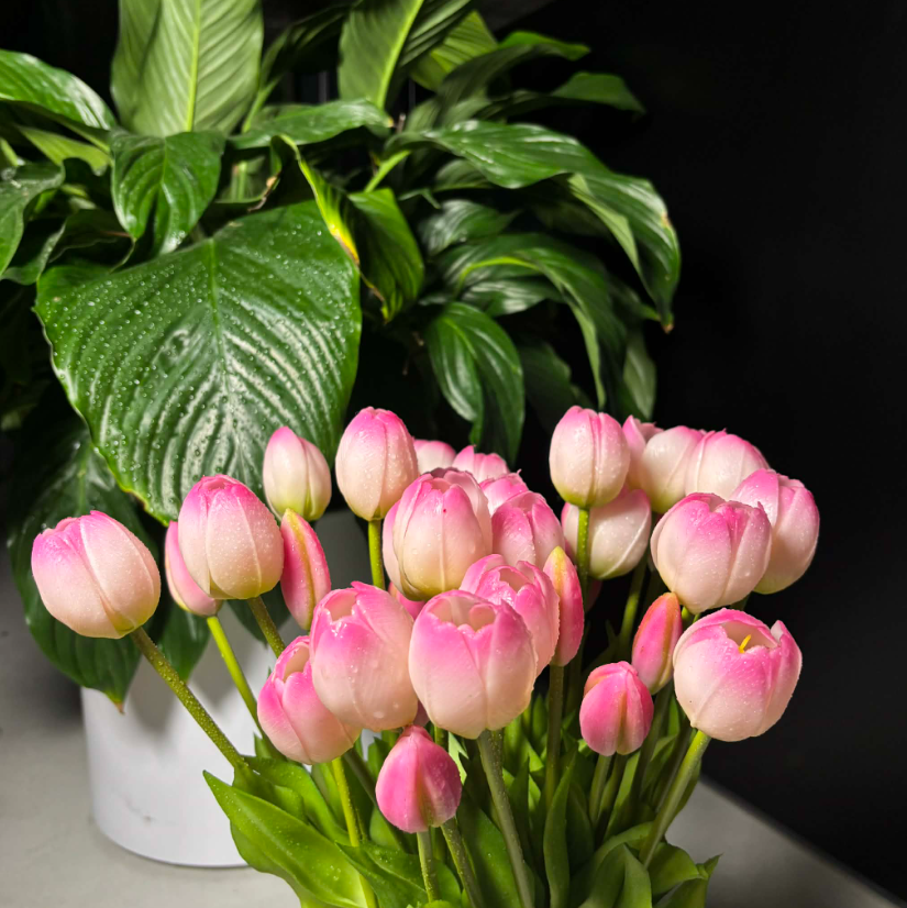 Tulipany silikonowe 5 szt. – jak żywe 40 cm RÓŻ 10