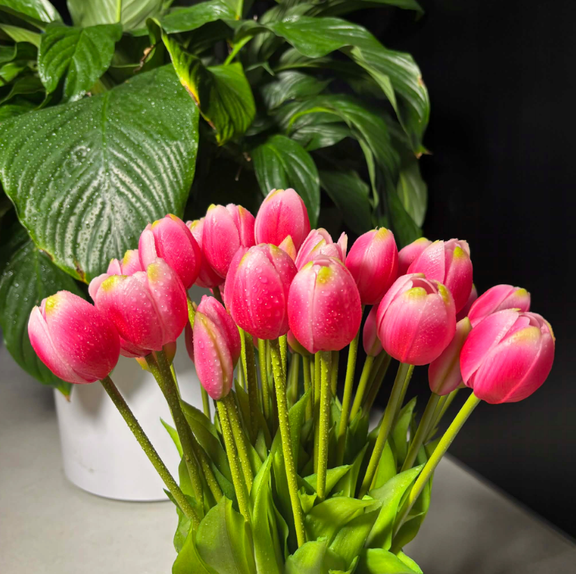 Tulipany silikonowe 5 szt. – jak żywe 40 cm RÓŻ 13