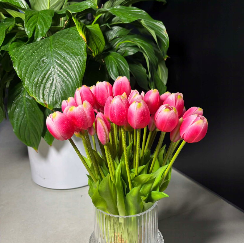 Tulipany silikonowe 5 szt. – jak żywe 40 cm RÓŻ 13