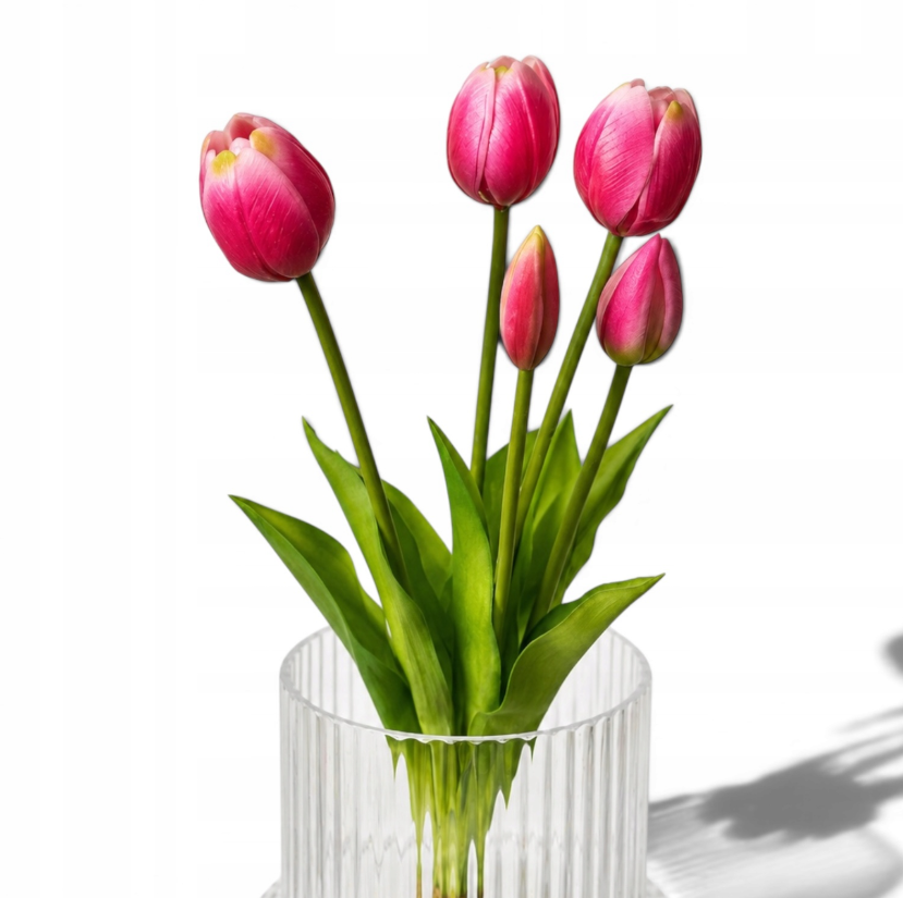 Tulipany silikonowe 5 szt. – jak żywe 40 cm RÓŻ 13