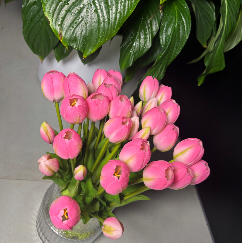 Tulipany silikonowe 5 szt. – jak żywe 40 cm RÓŻ 12