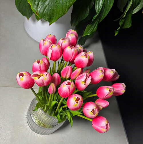 Tulipany silikonowe 5 szt. – jak żywe 40 cm RÓŻ 13
